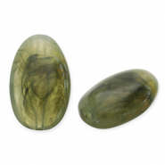 Acrylic beads oblong oval Olive Green