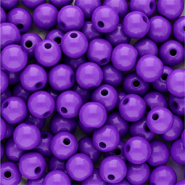8 mm acrylic beads shiny Dark Purple