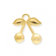 Stainless steel charms cherries Gold