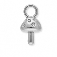 Stainless steel charms mushroom Silver
