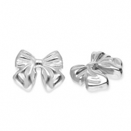 Stainless steel beads bow Silver