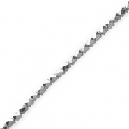 Top faceted beads Metallic Silver