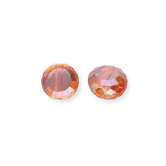 Top faceted beads Flame Orange-AB Coating