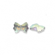 Fashion faceted beads bow Transparent-AB Coating