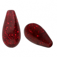 Polaris Elements drop shaped beads Paipo Bordeaux Red