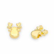 DQ European metal beads reindeer Gold (Nickelfree)