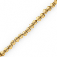 Round hematite beads shell Gold