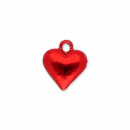 Metal charms heart Red