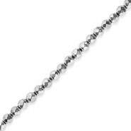 Round hematite beads round 6mm faceted cut Silver