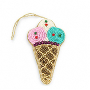 Trendy pendants ice lolly Brown-Multicolour-Gold