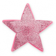 Statement charms with strass star Light Pink