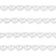Stainless steel findings belcher chain hearts Silver