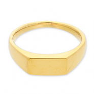 Stainless steel rings rectangle Gold