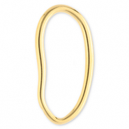 Stainless steel findings connector oval Gold