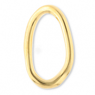 Stainless steel findings connector oval Gold