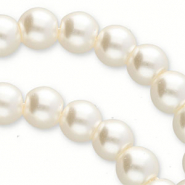 Top quality Glass pearls 6mm Ivory White