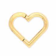 Stainless steel ear piercing clicker heart Gold