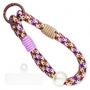 Trendy phone cord incl. insert Purple-Brown-Beige-Grey-Ivory White