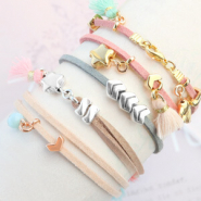 Inspirational Sets Faux suede & DQ metal ❀