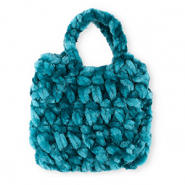 Handmade crocheted bags Petrol Blue