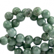 Natural stone beads Serpentine and Marble 8mm Pine Green