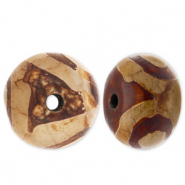 Natural stone beads Chalcedony Brown-Beige