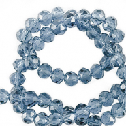 Top faceted beads 4x3mm disc Navy Blue
