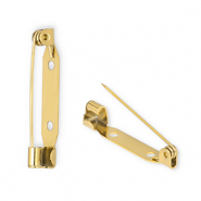 Stainless steel findings brooch pin Gold