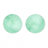 16 mm acrylic beads round Mint Green-Marble