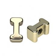 Acrylic letter beads letter I Gold