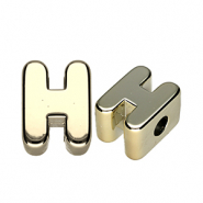 Acrylic letter beads letter H Gold