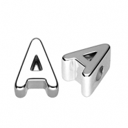 Acrylic letter beads letter A Silver