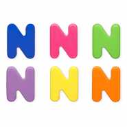 Acrylic letter beads letter N Multicolour