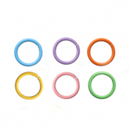 DQ® European metal findings closed rings 10mm Multicolour