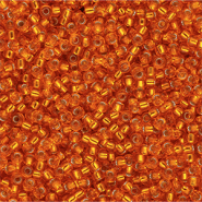 Miyuki seed beads 11/0 Silver Lined Orange 11-0008