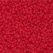 Miyuki seed beads 11/0 Matted Transparent Lt.Red 11-0140F