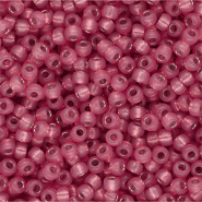 Miyuki seed beads 8/0 Silverlined Alabaster Dyed Dark Rose 8-645