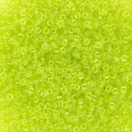 Miyuki seed beads 15/0 Transparent Chartreuse 15-0143