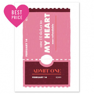 BY31® Jewellery cards "one ticket to MY HEART" White-Dark Pink-Dark Brown-Beige-Orange