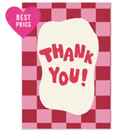BY31® Jewellery cards "Thank you" Dark Pink-Rust Red-Off White