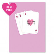 Jewellery cards "you won my heart" Lilac Rose
