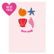 Jewellery cards "Shell yeah" Light Pink