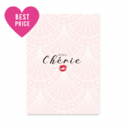 Jewellery cards "Merci Chérie" Light Pink