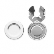 Eco-brass® metal button covers Silver