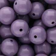 20 mm DQ acrylic beads shiny Purple Haze 18-3718 Tcx