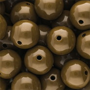 18 mm DQ acrylic beads shiny Wood Thrush 17-1129 Tcx