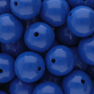 16 mm DQ acrylic beads shiny Dazzling Blue 18-3949 Tcx