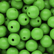 12 mm DQ acrylic beads shiny Vibrant Green 16-6339 Tcx
