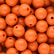 12 mm DQ acrylic beads shiny Orange Peel 16-1359 Tcx