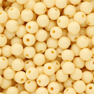 8 mm DQ acrylic beads shiny Pastel Yellow 11-0616 Tpg